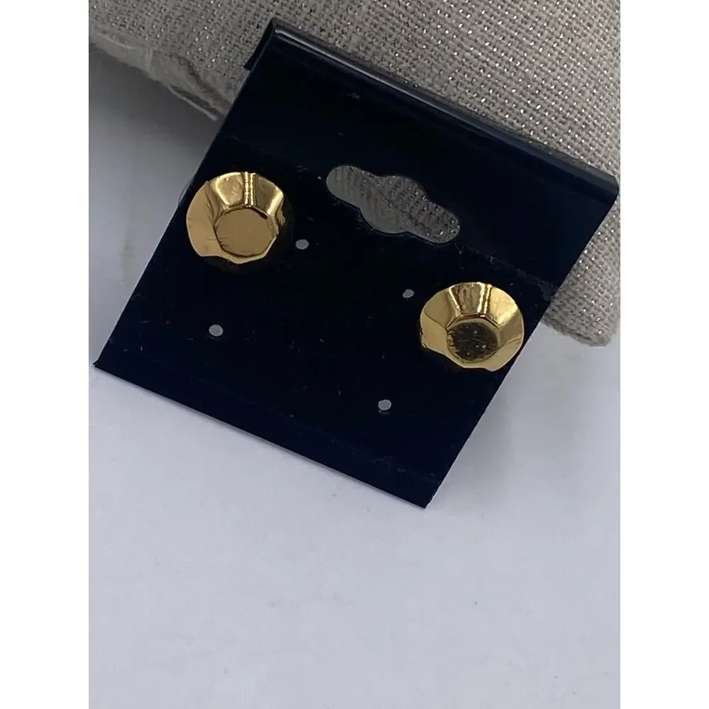 Kate Spade Gold‎ Plated Octagon Stud Earrings 10mm